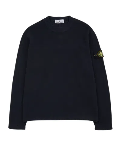 Stone Island Long-sleeved Sweater In Blue