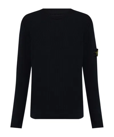 STONE ISLAND STONE ISLAND LOGO PATCH KNITTED JUMPER