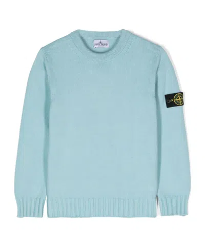 Stone Island Long-sleeved Sweater In Blue