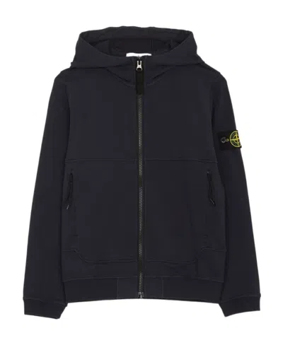 Stone Island Long-sleeved Sweater In Blue