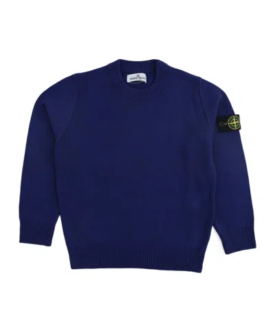 Stone Island Long-sleeved Sweater In Blue
