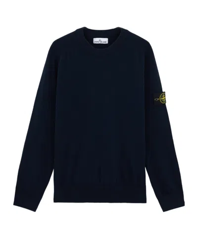 STONE ISLAND STONE ISLAND LOGO PATCH CREWNECK SWEATER