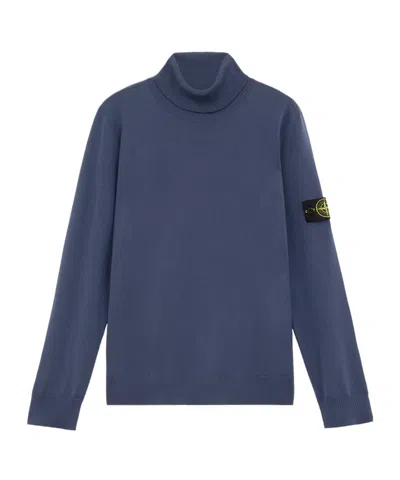 Stone Island Long-sleeved Sweater In Blue