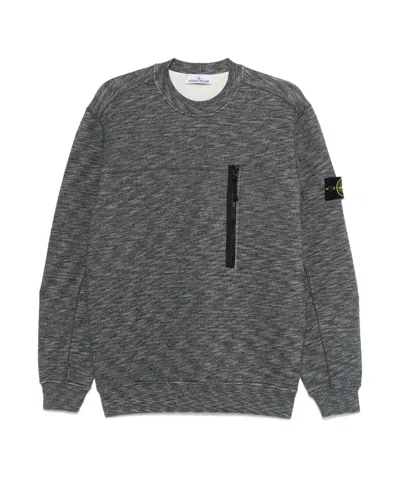 STONE ISLAND STONE ISLAND CHEST-POCKET FRONT YOKE SWEATSHIRT