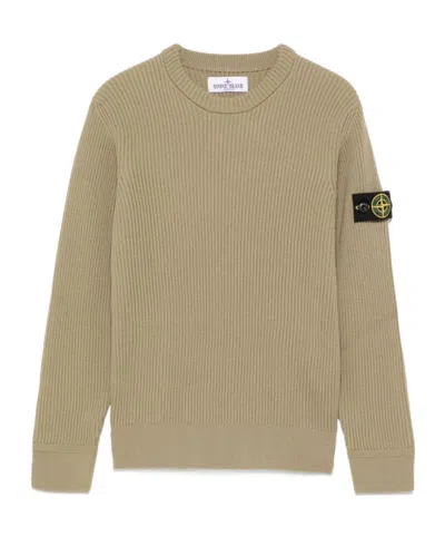 Stone Island Long-sleeved Sweater In Green