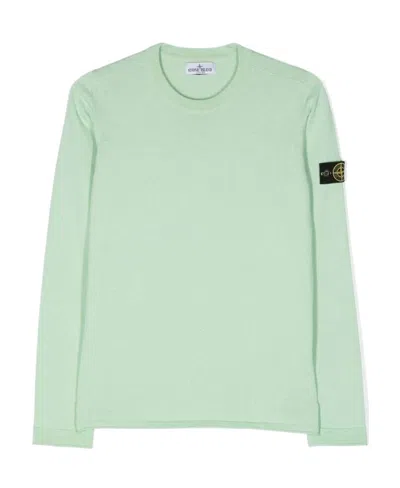 Stone Island Long-sleeved Sweater In Green