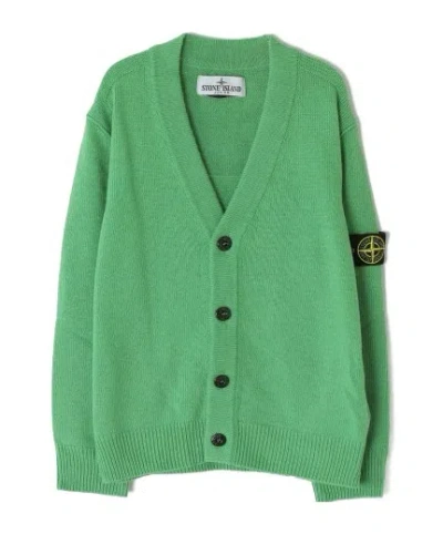 Stone Island Long-sleeved Sweater In Green