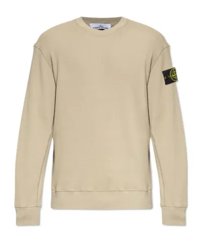 STONE ISLAND STONE ISLAND LOGO-PATCH CREWNECK JUMPER