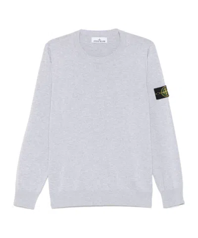 Stone Island Long-sleeved Sweater In White