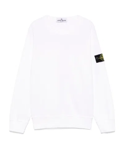 Stone Island Long-sleeved Sweater In White