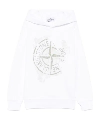 Stone Island Long-sleeved Sweater In White