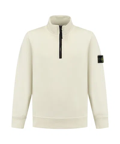 Stone Island Long-sleeved Sweater In White