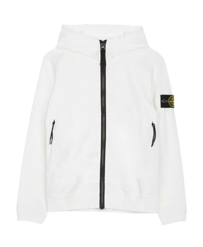 Stone Island Long-sleeved Sweater In White
