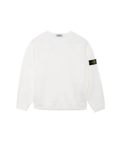 Stone Island Long-sleeved Sweater In White