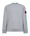 Stone Island Dark Grey Organic Cotton Crewneck Sweatshirt In Gray