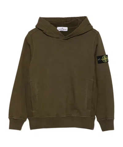 Stone Island Long-sleeved Sweatshirt In Green