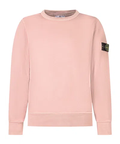 Stone Island Long-sleeved Sweatshirt In Pink