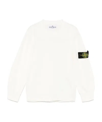 Stone Island Long-sleeved Sweatshirt In White