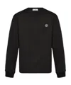 Stone Island Compass-patch Cotton T-shirt In Black