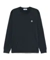 Stone Island Compass-motif T-shirt In Blue