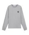 Stone Island Slim Fit Long Sleeve T-shirt With Compass Patch In Gray