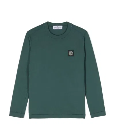 Stone Island Long Sleeved T-shirt In Green