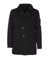 Stone Island Long-sleeved Windbreaker In Black