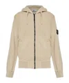 Stone Island Long-sleeved Zip-up Sweatshirt In Neutral