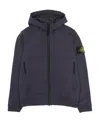 Stone Island Long-sleeved Zipper Casual Jacket In Blue