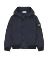 Stone Island Long-sleeved Zipper Jacket In Blue