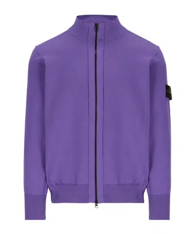 STONE ISLAND LONG-SLEEVED ZIPPER SWEATER