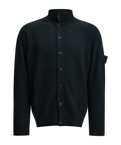 Stone Island Long-sleeve Cardigan In Black