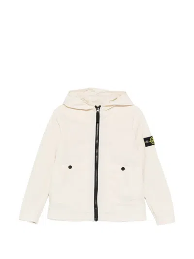 Stone Island Kids' Long-sleeve Hooded Jacket In Neutral