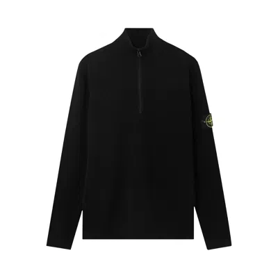 Pre-owned Stone Island Long-sleeve Polo Shirt 'black' | Men's Size S