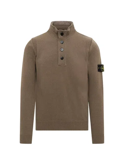 Stone Island Long-sleves Sweater In Green