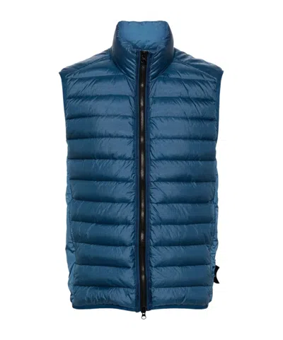 Stone Island Loom Chambers Gilet In Air Force Blue