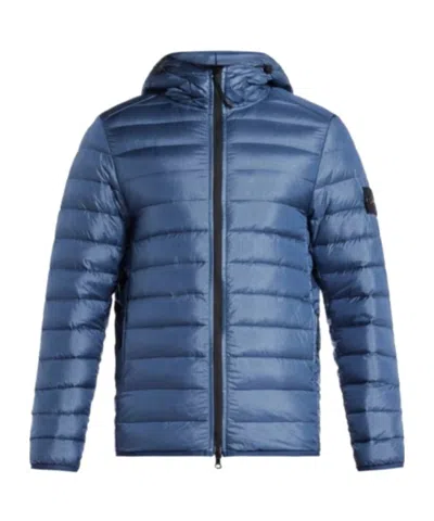 Stone Island Loom Woven Chambers Padded Jacket In Blue