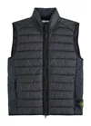 Stone Island Loom Woven Chambers Quilted Gilet In Navy
