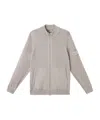 Stone Island Loose Fit Cardigan With Two-way Zip In Gray