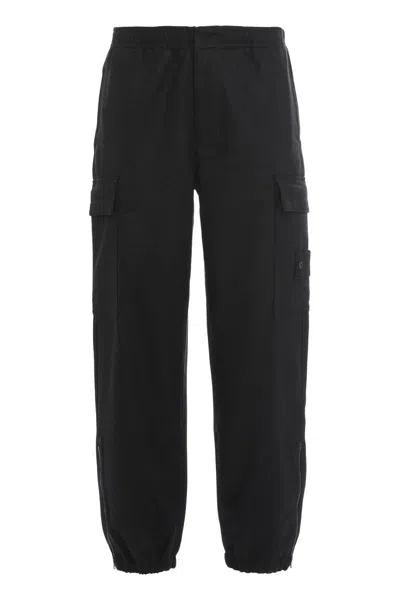 Stone Island Loose Fit Cargo Pants In Black