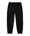 Stone Island Loose-fit Cargo Trousers With Elasticated Zipped Cuffs In Black