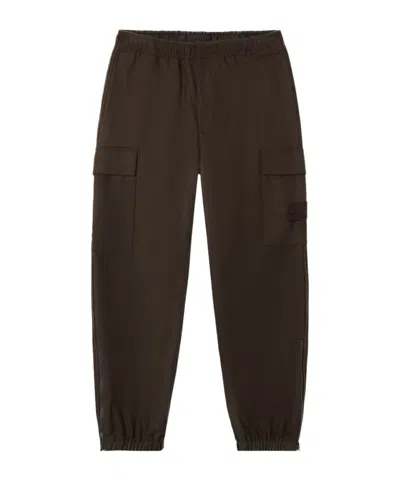 STONE ISLAND LOOSE-FIT CARGO TROUSERS WITH ELASTICATED ZIPPED CUFFS
