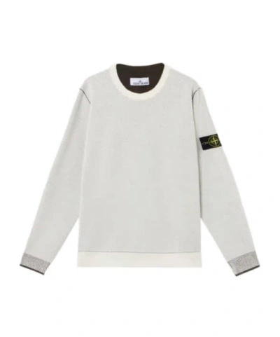 Stone Island Loose Fit Crewneck Jumper With Contrasting Interior In Nude