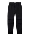 Stone Island Loose-fit Jogger Trousers With Snap And Zip Pockets In Black