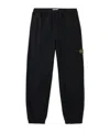Stone Island Loose-fit Joggers With Pockets And Elasticateed Cuffs In Black