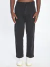 Stone Island Relaxed Fit Wide Leg Trousers In Black