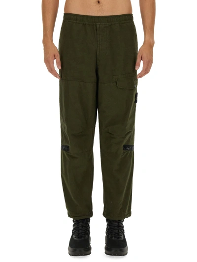 Stone Island Loose Fit Pants In Green