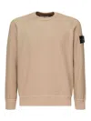 Stone Island Mens Antique Rose Cotton Waffle Fleece Sweatshirt In Sand