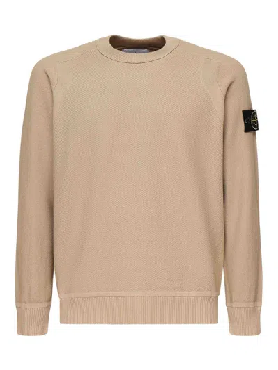 STONE ISLAND SUÉTER CUELLO REDONDO - BEIS