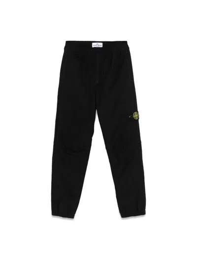 Stone Island Loose Pants In Black